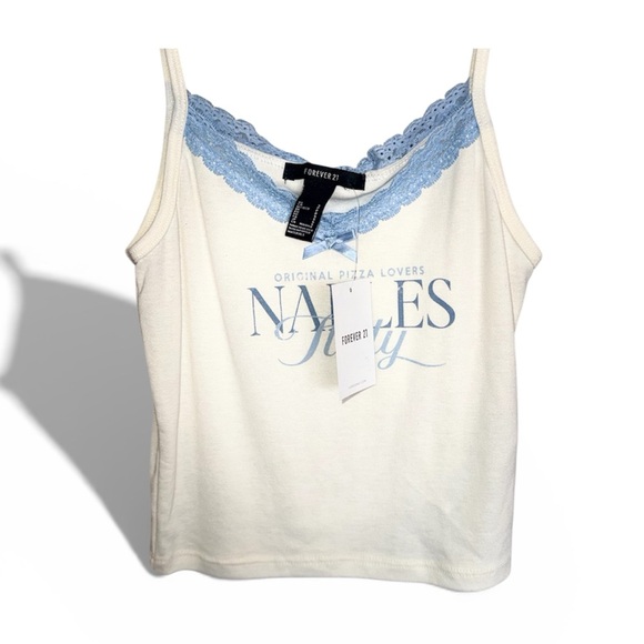 Forever 21 Tops - Forever 21 Naples Italy Blue Cami